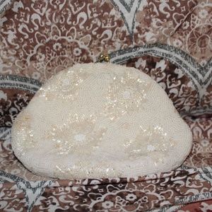 Vintage Beaded Floral Clutch